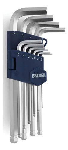 Llaves Allen Bremen Juego Metrico 10pz Punta Bola En Mm 7096 en internet