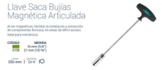 Imagen de Llave Saca Bujia Magnetica Articulada 16 Mm Bremen 6157