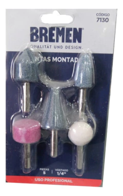 Set Fresas Puntas Montadas 5pz 1/4 Bremen Minitorno 7130 - Herramientas Dali