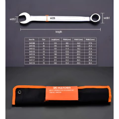 Juego Llaves Combinadas Metricas Harden 8p C/estuche 540104 en internet