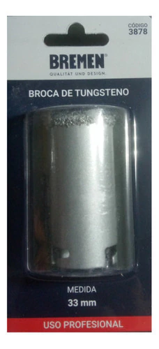 Mecha Broca Copa Tungsteno 33mm Ceramica Pared Bremen 3878 - comprar online