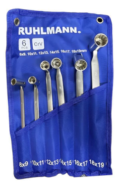Set Juego 6 Llaves Pipa Articuladas Ruhlmann 8mm A 19mm