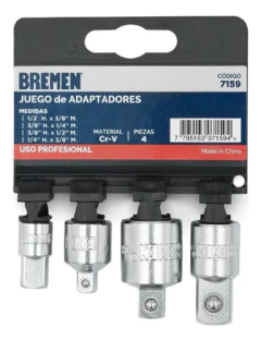 Juego Adaptadores Llaves Tubo Bremen 4pz Enc 1/2 7159