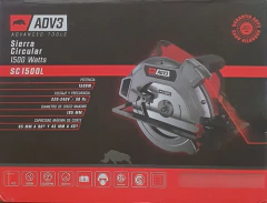 Sierra Circular Electrica 1500 W 185 Mm Guia Laser Adv3