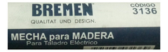 Mecha Madera Helicoidal Larga 12mm Largo 18 PuLG Bremen 3136 - comprar online