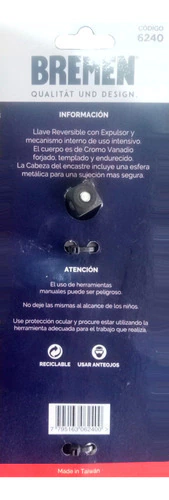 Imagen de Llave Crique Corta Articulada Bremen Enc 1/2 150mm 6240