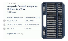 Juego Puntas Torx Allen Multiestria Bremen Prof 40 Pz 8302 en internet
