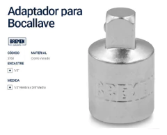 Adaptador 1/2 Hembra X 3/8 Macho Bremen 3768 - comprar online