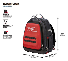 Mochila Reforzada Milwaukee Packout 4822-8301 48 Bolsillos - Herramientas Dali