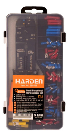 Imagen de Pinza Crimpeadora Pelacable 66 Piezas Harden 660666