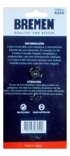 Llave Crique Enc 3/8 Corta Con Expulsor Y Arrime Bremen 6250 en internet