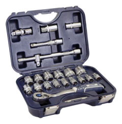 Set Llaves Tubo Crique Bremen 22pz Pulgadas Sae Enc 1/2 7941 - comprar online