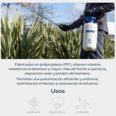 Pulverizador Fumigador Manual Bremen 8lt Pico Ajustable 8328 - comprar online