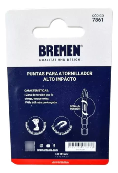 Set Puntas Atornillador Impacto Bremen Ph2 X 25mm 5u 7861 - tienda online