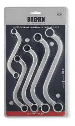 Set Llaves Estriadas Curvas Tipo S Bremen 5pz 10 A 19mm 7779 en internet