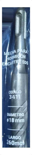 Imagen de Mecha Broca Widia Sds Plus Hormigon 18 X 260mm Bremen 3411