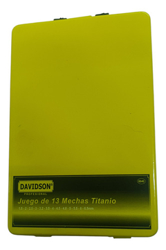 Set Juego 13 Mechas 1,5 A 6,5mm Titanio Hss C/ Caja Davidson - comprar online