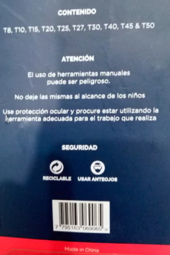 Llaves Bremen 6906 Juego Torx Tamper 10 Piezas En L - tienda online