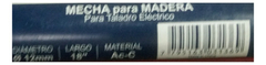 Mecha Madera Helicoidal Larga 12mm Largo 18 PuLG Bremen 3136 en internet