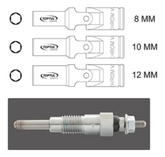 Juego Set Kit 3 Tubo Saca Bujias Diesel 3/8 Pulgada Toptul - tienda online