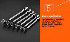 Llave Pipa Articulada Doble Boca Harden 16mm/17mm 540316