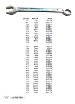 Llave Combinada Acodada Sae De 7/16 Profesional Bremen 3525