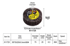 Imagen de Lija Montada Flap 75mm X 25mm G80 Harden 611725