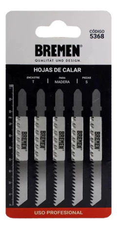 Hoja De Calar Encastre Tipo T Madera T111c 5 U. Bremen 5368 en internet