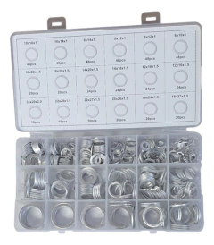 Kit Surtido 508 Arandelas Planas Aluminio Eurotech