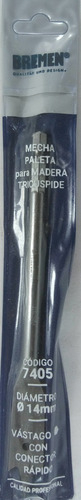 Mecha Paleta Tricuspide Pala Madera 14 Mm Bremen 7405 - comprar online
