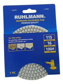 Disco Lija Velcro Diamantado 115mm Pulir M14 Marmol Ruhlmann en internet