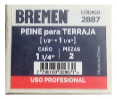 Peines Para Terraja 1 1/4 PuLG P/ Terraja Manual Bremen 2887 - comprar online