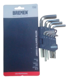 Juego Llave Allen Bremen En Milímetros De 1.5mm A 10mm 7342 en internet