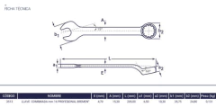 Llave Combinada Acodada De 16 Mm Profesional Bremen 3513 - comprar online