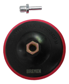 Disco Respaldo Goma C/ Velcro 125mm C/adaptador Bremen 8060