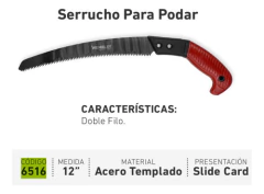 Serrucho Poda Curvo Doble Filo Acero Carbono Jardin Wembley