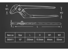 Pinza Pico Loro 10 Pulgadas Doble Cremallera Harden 560411