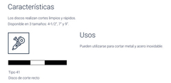 Disco De Corte Por Unidad De 4-1/2 X 1.6 X 22m Bremen 7418 en internet