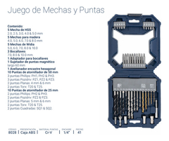 Set Kit Bremen 41 Piezas Mechas Titanio Puntas Y Tubos 8028 - Herramientas Dali