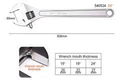 Imagen de Llave Francesa 24 PuLG 60cm Ajustable Cromada Harden 540524