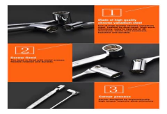 Llave Pipa Articulada Doble Boca Harden 8mm/9mm 540311