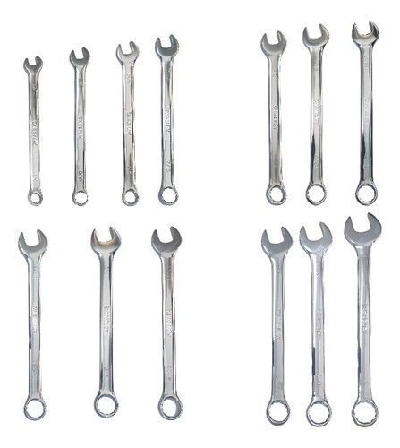 Set Juego 13 Llaves Combinada Acodada 1/4 A 1 PuLG Wembley