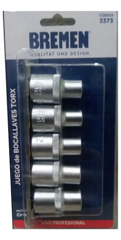 Juego De Bocallaves Torx Hembra Bremen Encastre 1/2 3373 - tienda online