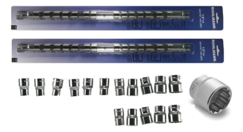 Juego Tubo 8 A 24mm Corto Enc 1/2 17pz Estriado Bremen