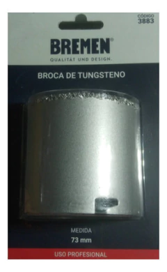Mecha Broca Copa Tungsteno 73mm Ceramica Pared Bremen 3883 - comprar online