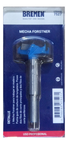 Mecha Madera Forstner 35 Mm Bisagras Carpinteria Bremen 7527 - Herramientas Dali