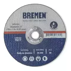 Disco Corte 75mm Cortadora Neumatica X 10 Unidad Bremen 7617
