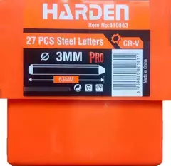 Juego Cuños Marcar Golpe Letras 3mm X27p Harden Profesional