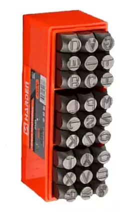 Juego Cuños Marcar Golpe Letras 4mm X27p Harden Profesional