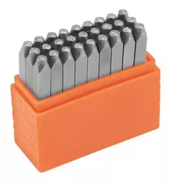 Juego Cuños Marcar Golpe Letras 6mm X27p Harden Profesional - comprar online